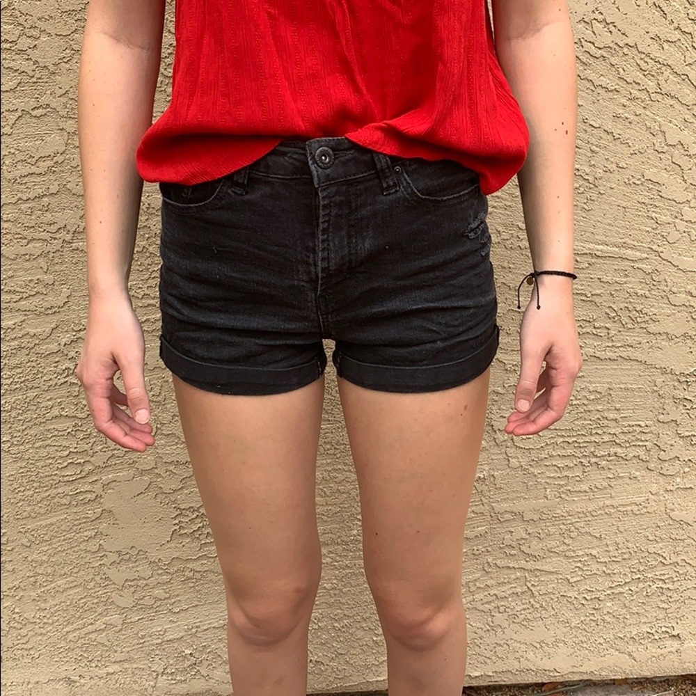 Denim denim shorts